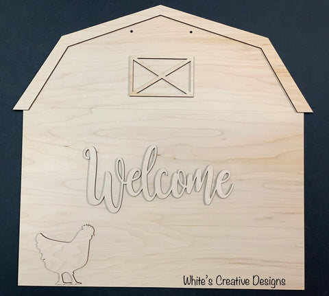 Welcome Barn Door Hanger