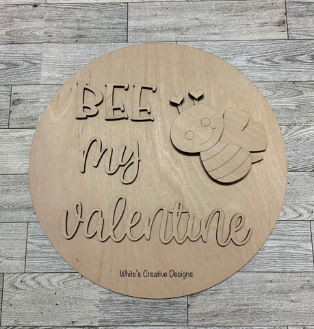 BEE my valentine Door Hanger
