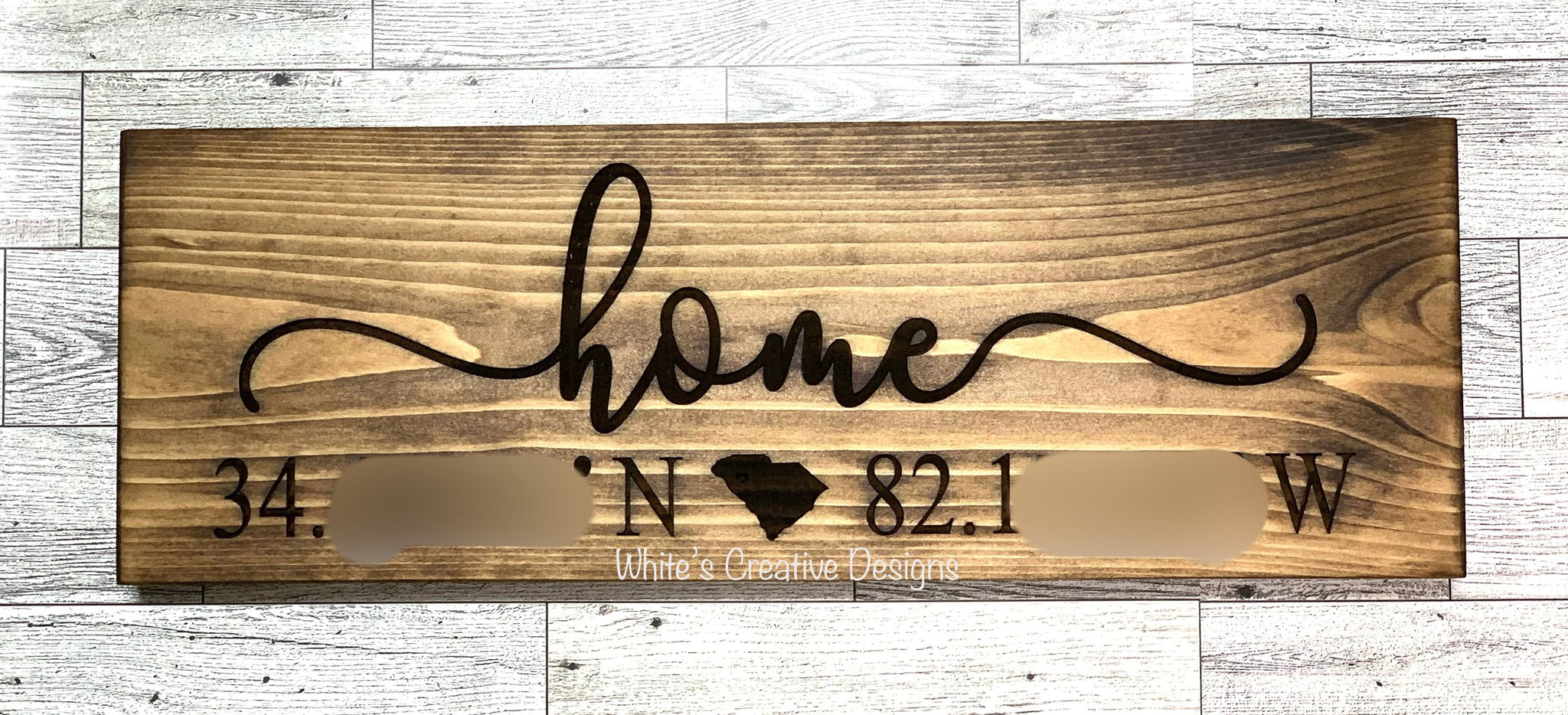 Home Coordinates Sign