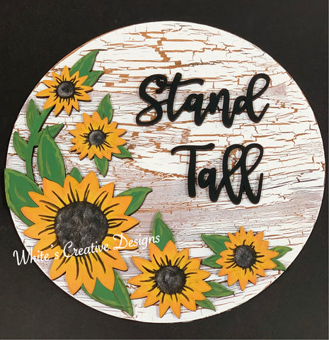 Sunflower Round Door Hanger/ Shelf Sitter