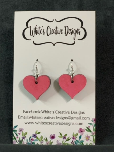 Pink Heart Earrings (106)