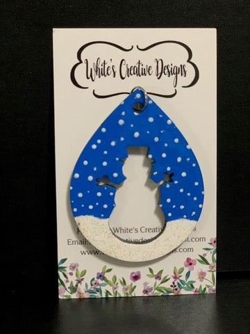 Hollow Snowman Necklace Pendant (104)