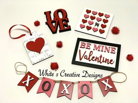 Be Mine Valentine Tiered Tray Kits (V007)